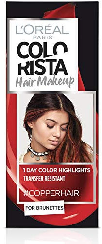 L'Oréal Paris Colorista Hair Makeup Colorazione Temporanea 1 Giorno per Ciocche e Punte, Tinta per Capelli Castani, Meches Bronzo, 30 ml