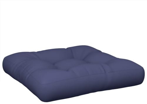 QJBSAVVA Paletten Polster Sitzauflagen Gartenmöbel Sitzkissen Outdoor Lounge Kissen Outdoor - Palettenkissen Marineblau 60x60x12 cm Stoff für Esszimmerstühle Outdoor Sonnenliegen Gartenmöbel
