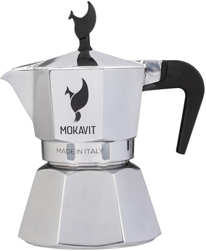 MOKAVIT Superlucida - Cafetera Italiana - Cafetera Italiana Induccion 3 Tazas, Cafetera Induccion 3 Tazas, Moka Induccion 3 Tazas, Cafetera Moka, Cafetera para Induccion, Moka Pot - Made in Italy