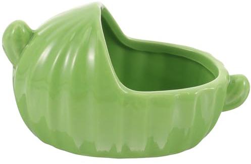 Beavorty Bath Bathtub Not, Green Easy or Basin to Break Deform Sturdy Small Reusable Ceramic like Sand and Box Hamster Pets Pet Hedgehogs Hamsters for Household Use
