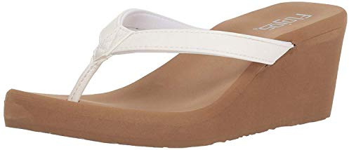 FLOJOS WOMENS OLIVIA FLIP FLOP, WHITE, 7 US