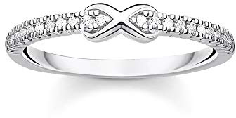 THOMAS SABO Ring Infinity mit weißen Steinen silber 925 Sterling Silber TR2322-051-14-60