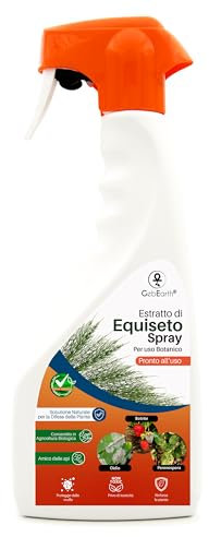 GebEarth® | Estratto di Equiseto Spray Pronto Uso | Protezione da Malattie Fungine come Oidio, Botrite, Ticchiolatura e Peronospora | Fortificante Naturale per Piante | Sicuro per Animali e Bambini.