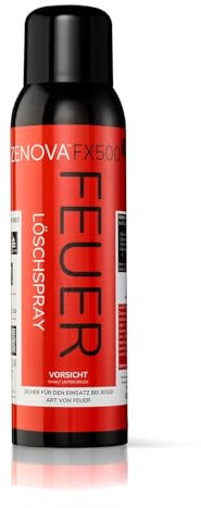 Zenova FX500 Feuerlöscher Spray 500ml für Auto, Haushalt, Arbeit für ALLE Brände auch Lithium-Batteriebrände.