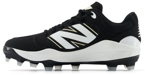 New Balance Men's Fresh Foam 3000 V7 Molded Baseball Shoe, Black/White, 10.5 M