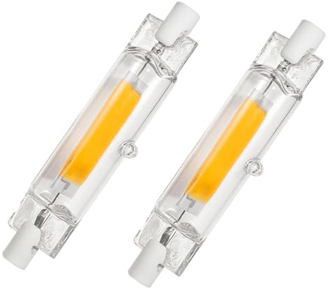 Viitech 2 Pack R7S LED Bulb, 78mm 10W Warm White COB Dimmable LED Light Bulb Linear Light Bulb, LEDs Halogen Bulb Replacement Energy Saving for Ceiling Floodlight Lamp Wall Lamp