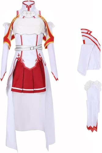 Mr.LQ Sword Art Online Sao Yuuki Asuna Cosplay Costume Anime Donna Tuta da Combattimento Vestito da Ragazza con Calze