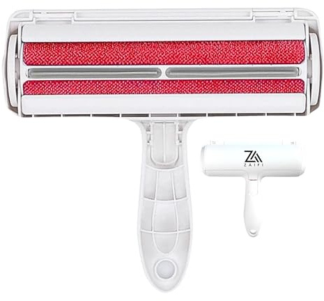 Reusable Pet Hair Remover Roller with Fur Trapping Compartment for Cats & Dogs, Portable, Multi-Surface Lint Removal Roller for Furniture, Couch, Blanket, Carpet & Clothing