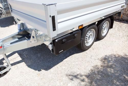 Daken Blackit 1 Deichselbox 550x250x295mm Werkzeugkasten Anhänger Transportkiste Kunsstoff Schwarz (Ohne Halter)