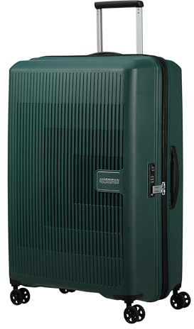 American Tourister Aerostep - Spinner L, Erweiterbarer Koffer, 77 cm, 101.5/109 L, Grün (Dark Forest)