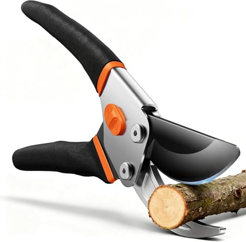 VOTREK® Cesoie da Potatura Bypass 21,5 Cm – Con Lame SK5, Molla Sigillata e Blocco Ambidestro per Mani Deboli, Le Forbici Da Giardinaggio Professionali Per Rose e Alberi da Frutto – Regalo