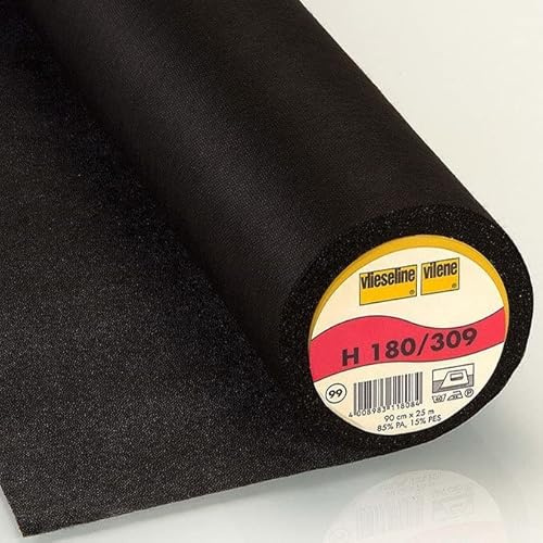 Vlieseline Entoilage Thermocollant H180 Noir - par 50 cm