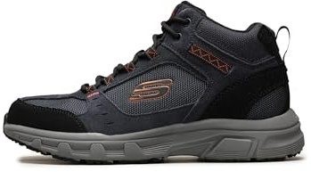 Skechers Herren Oak Canyon Ironhide Hohe Sneaker, Navy Suede Mesh Pu Orange Trim, 44 EU
