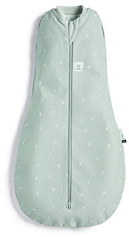 ergoPouch Baby Pucksack Cocoon, 6-12 Monate, ideal Im Sommer | Sage | TOG 0.2 | Bio-Baumwolle | Zwei-Wege Reißverschluss
