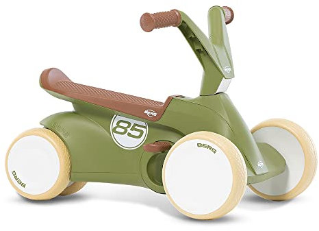 Berg GO² 2in1 Rutschauto Retro Grün | Rutscher und Laufrad, Kinderrutscher, Kinderauto mit Ausklappbare Pedale, Pedal-Gokart, Kinderspielzeug geeignet für Kinder im Alter von 10-30 Monaten, Groß