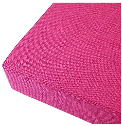 Verdicken Schwamm Gepolstert Bank Kissen Gartenbankauflage Bankauflage Bankkissen Sitzkissen und Rückenkissen Polsterauflage Sitzpolster Gartenpolster Palettenkissen -Rose red 120x35x5cm(47x14x2in)