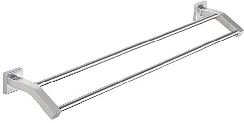 Alise Bath Double Towel Bars Towel Racks for Bathroom,Wall Mount Towel Holder Heavy Duty SUS304 Stainless Steel Towel Hanger Towel Rail,Brushed Nickel 28 Inch