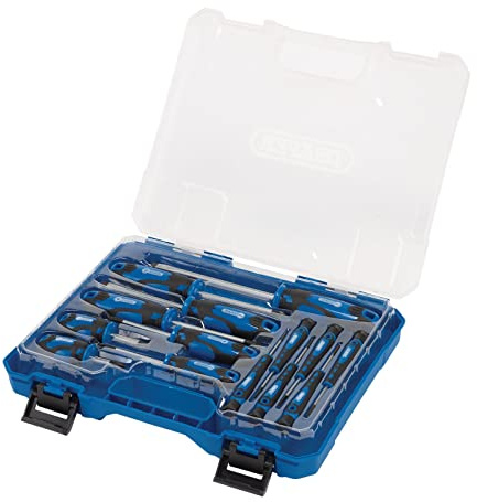 Draper 03984 Screwdriver Set with Case, Blue (14 Piece), DIY Tools