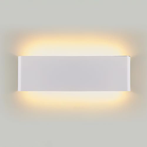 CHEVVY Lampada da Parete Interno 12W Bianco Caldo 4000K Moderno Up Down Applique da Parete con 85-265V Lampade da Parete Decorative per Bagno Soggiorno Scale Corridoio