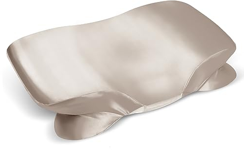 Satin-Kissenbezüge für Memory Foam Kissen, 40 x 60 cm, Glatt & Weich mit Unsichtbarer Reißverschluss, Farbe Champagner