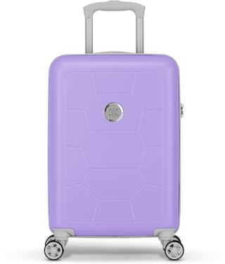SUITSUIT Handgepäck Koffer mit 4 Rollen 53 x 35 x 20 cm - Hartschalen Kabinentrolley mit Zahlenschloss - Caretta Bright Lavender