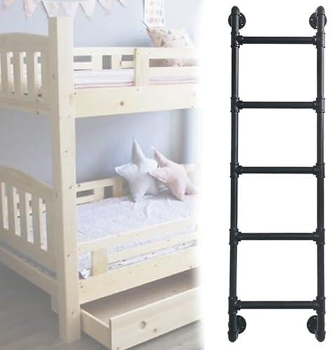 Quixnova Scala di Uscita per finestre da seminterrato, Altezza 100-300 cm, Scale per Letti a Castello in Ferro battuto, Dimensioni Personalizzabili, carichi 330 libbre,Black-220cm