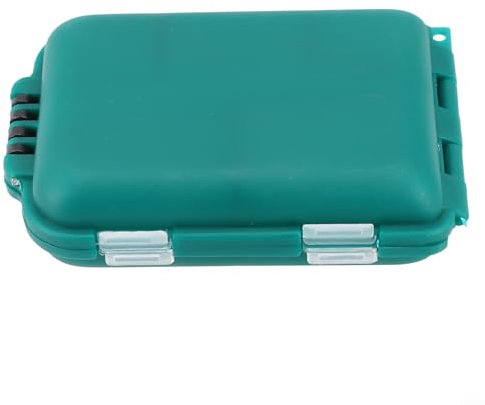 Wasserdichte Aufbewahrungsbox für Angelhaken, Köderwerkzeug, tragbar und leicht, 10 Gitter (grün)