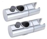 2 soportes para cabezal de ducha, soporte de cabezal de riel de 24 mm, soporte de cabezales de ducha ajustables, potente abrazadera de manguera de ducha de repuesto para baño