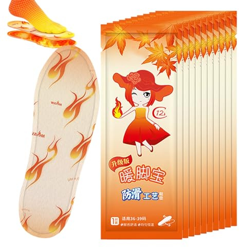 Plantillas Calefactables Térmico Transpirable Duradero 8 Horas 10 Pares | Plantillas Calefactables de Invierno para Clima Frío Invierno Camping Esquí Deportes Trabajo Pesca Viaje