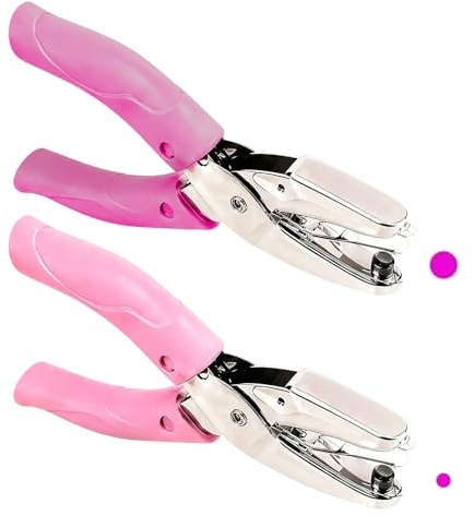 2Pcs 6mm and 3mm Diameter Hole Punchers, Single Hole Punch for Crafts with Two Sizes, Paper Punch for Art Projects, For Craft Enthusiasts and Office Use