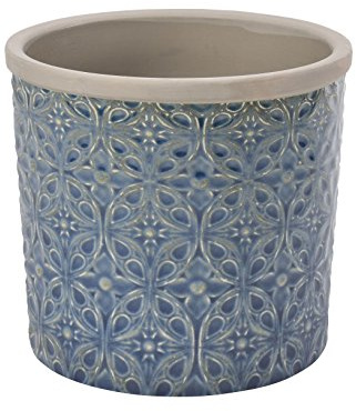 Burgon & Ball Porto Indoor Glazed Ceramic Plant Pot, Large, Dark Blue