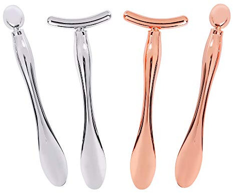 Applicatore Crema Dell'occhio Massaggiatore per Gli Occhi Metallo Spatole Maschera per La Cura Della Pelle Del Viso 4 Pezzi
