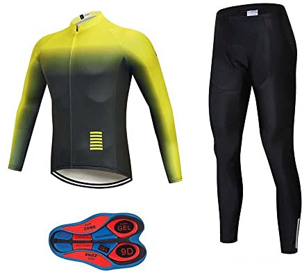 Moxilyn Fahrradtrikot für Herren, schnelltrocknend, mit 9D-Gel-Polsterung, MTB-Reitbekleidung, C19s-set, Mittel