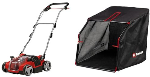 Einhell Akku-Vertikutierer-Lüfter GE-SC 36/35 Li-Solo Power X-Change (36 V, 35 cm Arbeitsbreite, Brushless, Messerwalze mit 16 Messern, klappbarer Führungsholm, ohne Akku, inkl. Ersatzfangsack)