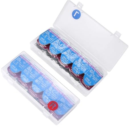 MUSHENJI 2 Pack Contact Lens Organizer Case, Each Hold 15 PCS, Total Hold 30 PCS, Disposable Daily Colored Lenses Portable Storage Box with Labeled R&L for All Brand Cosmetic Contact Lens