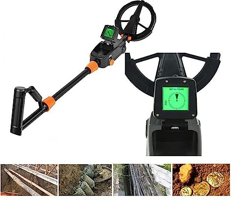 BINGNU Détecteur de métaux pour Adultes, MD1008A LCD Hunter détectant Le détecteur de métaux Souterrain Gold Digger Treasure Parfait pour la Plage, Le ruisseau, l'arrière-Cour