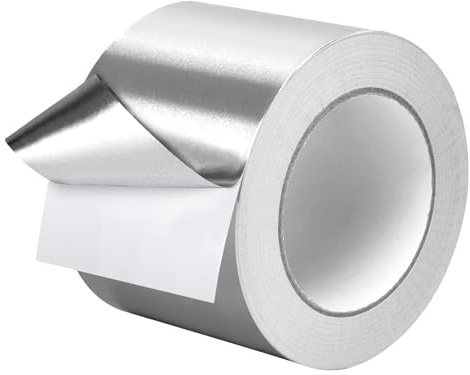 DGSL Aluminum Foil Tape, 3in x167ft(3.9 mil) Silver Metal High Temperature Heavy Duty HVAC Tape for Ductwork, Sealing, Patching, HVAC