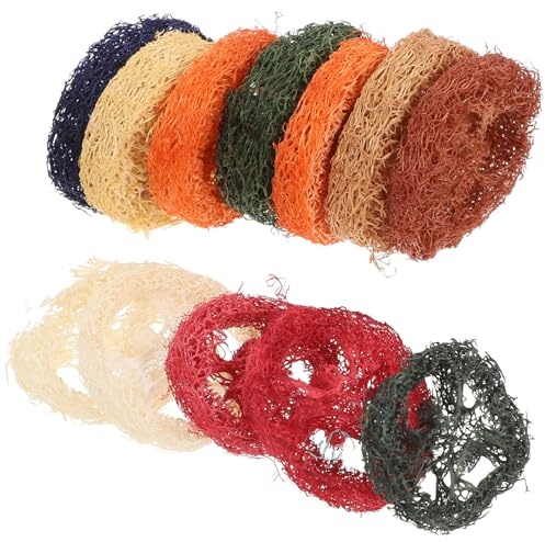Hemobllo 12 pièces Lot de Jouets à Mâcher Luffa pour Lapins et Petits Animaux Jouets Dentition Naturels pour Rongeurs Aide Digestion et Protection des Meubles Couleurs Couleur Aléatoire