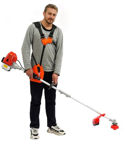 TFGXUE Desbrozadora gasolina CG520, desbrozadora gasolina 1,4 kw, 6500 rpm, 51,7 cc, motor de 2 tiempos, cortacésped, kit completo