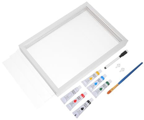 GARVALON Family Handprint Keepsake Kit Wooden Photo Frame Set with 4-5 Slots White Footprint Picture Frame for Nursery and Home Tabletop Wall Display