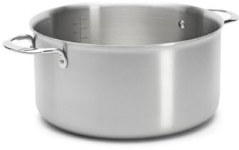 De Buyer - Faitout sans couvercle en inox 3 couches ALCHIMY - 28 cm - Fabriqué en France, Sans PFAS, Maîtrise de la Cuisson, Inox 18/10, Tous Feux + Four, Finition Poli Brossé