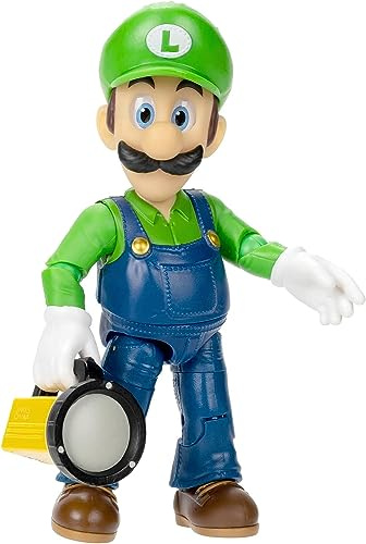 Nintendo Super Mario Movie – Action figure di Luigi alta 13 cm, articolata ed estremamente dettagliata, con accessorio incluso. Direttamente dal film! Per bambini e collezionisti