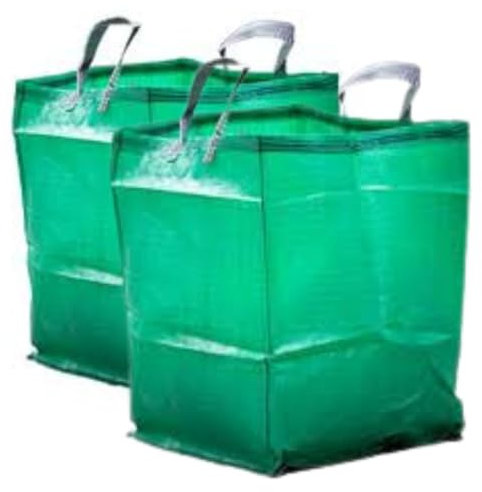 Garden Waste Bags HeavyDuty 2Pack - Reusable Refuse Bags, Easy to Move Sacks - Green Waste Bags with handles - 150 Litre Capacity Collect dry leaves and Gardening Debris Long Lasting