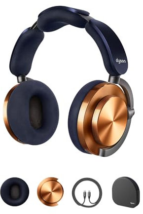 Dyson OnTrac Cuffie senza filo con cancellazione attiva del rumore e fino a 55 ore di ascolto (CNC Copper)