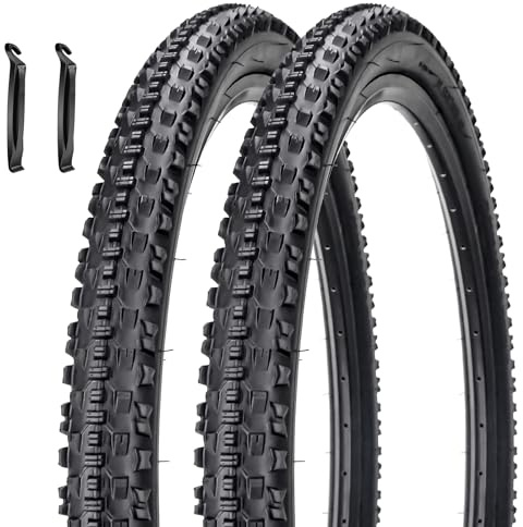 2 Pack 29 x 2.10 Mountain Bike Tyres 29 Inch Replacement Foldable Bead Bicycle Tyres for 29x1.95 29x2.10 29x2.125 MTB Hybrid Road Bike