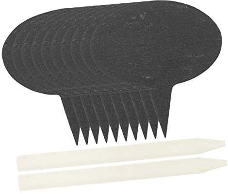 FELTECHELECTR 12-Piece Stone Cheese Markers Set Reusable Food Labels for Charcuterie Board for Party Buffet and Event Decoration