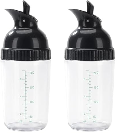Booso 2X Dispensador de Aderezo para Ensaladas de FáCil Agarre, Recipiente una Prueba de Fugas, Botella, Mezclador de Salsas Universal con BáScula, Utensilio de Cocina A