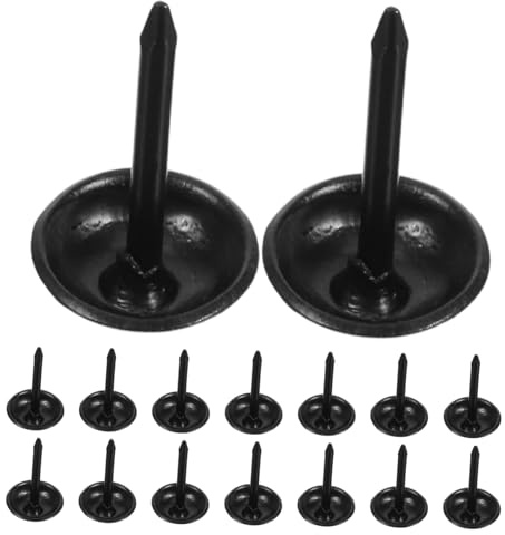 SOPOTUTU 500piezas Uñas Decorativas Tapa Grande De Tachuelas Para Tapicería De Metal Negro Clavos Decorativos Para Muebles y Sofás