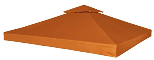 tidyard Pavillondach Ersatzdach Pavillonabdeckung Pavillon Zeltplane Gartenplane 310 g/m2 3 x 3 m für Festzelt Gartenzelt Gartenpavillon Terracotta-Rot