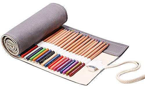 Wankd Wrap Leinwand Stifterolle für 48 BuntStifteetui Roll-up, Grau